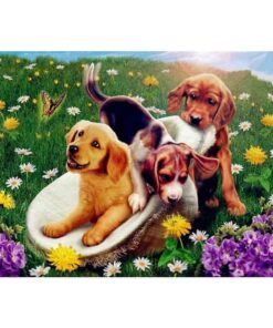 iamond Painting Honden en bloemen