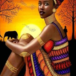 Diamond Painting Afrikaanse Vrouw