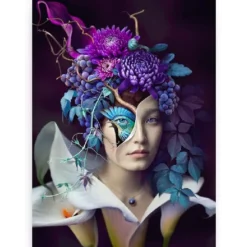 Diamond Painting Vrouwen met bloem en vogeloog - SEOS Shop ®