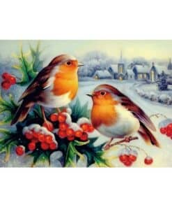 Diamond Painting Winter Vogels