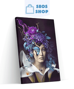 Diamond Painting Vrouwen met bloem en vogeloog – SEOS Shop ®