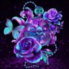 Diamond Painting Schedel met rozen en vlinder