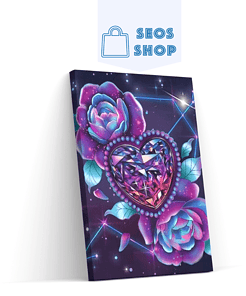 Diamond Painting Diamanten hart en rozen – SEOS Shop