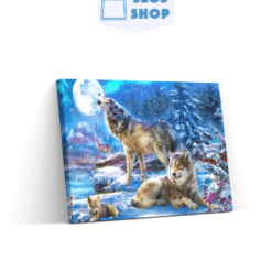Diamond Painting Winter Wolf en gehuil - SEOS Shop ®