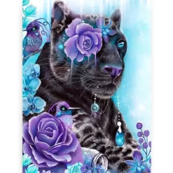 5D Diamond Painting Bloem oog Cheetah - SEOS Shop ®