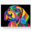 5D Diamond Painting Kleurrijke hond – SEOS Shop ®