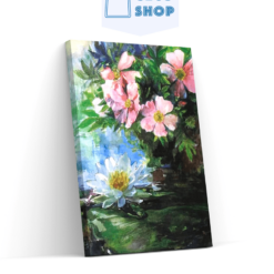Diamond Painting Rozen en waterlelies - SEOS Shop ®