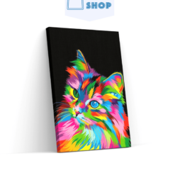 5D Diamond Painting Kleurrijke kat - SEOS Shop ®
