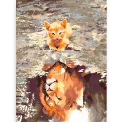 Diamond Painting - Een kitten of een leeuw - SEOS®