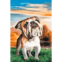 Diamond Painting - Engelse Bulldog in de tuin - SEOS®