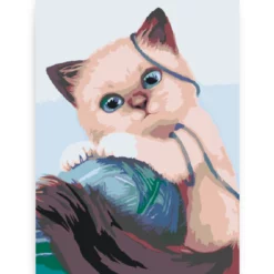 Diamond Painting - Kitten met een bal - SEOS®