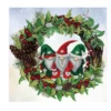 1 Diamond Painting Kerstkaart Christmas Gnomes 18 x 18 cm - SEOS®
