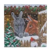 1 Diamond Painting Kerstkaart Winter Donkeys 18 x 18 cm - SEOS®(1)